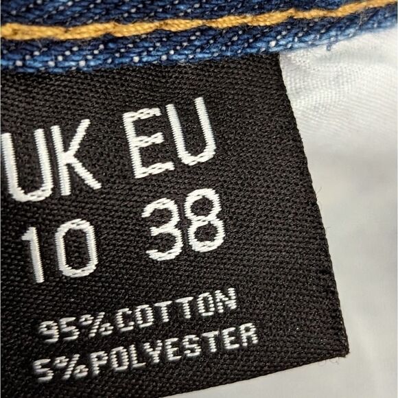 PrettyLittleThing High Rise Cuff Detail Straight Leg Jeans sz US 6 NWT - Picture 9 of 15